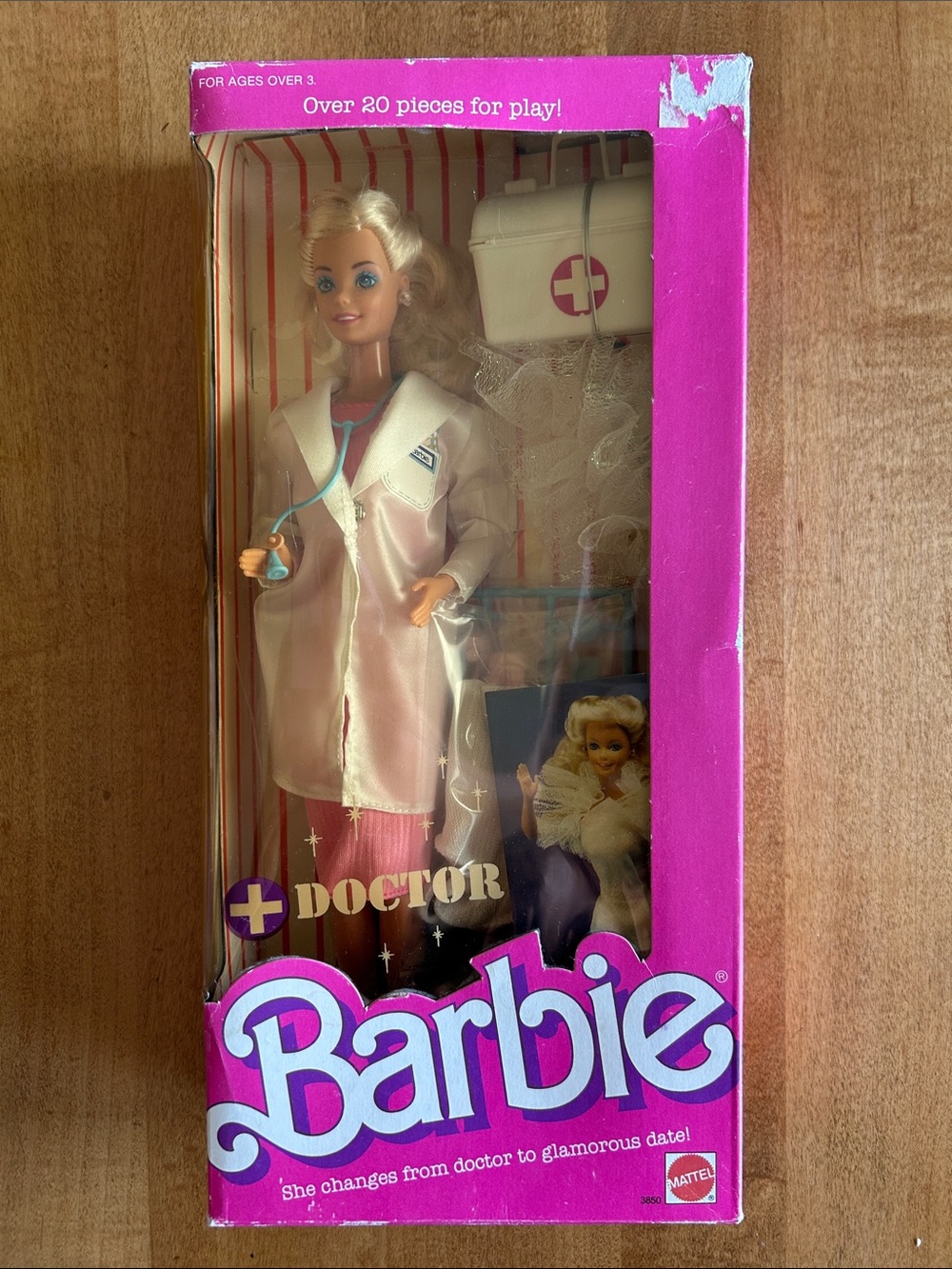 Vintage 1987 Mattel Doctor Barbie (model #3850) -new in its original packaging